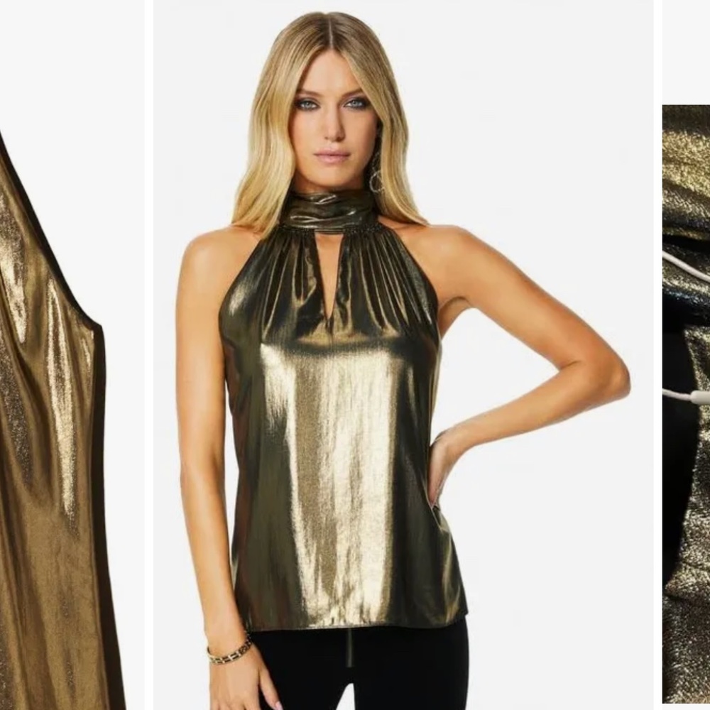 Ramy Brook Metallic Halter Top